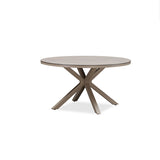 PURPLE LEAF Round & Rectangle Outdoor Dining Table HPL Aluminum Tabletop Modern Dining Table for Deck Kitchen