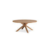 PURPLE LEAF Round & Rectangle Outdoor Dining Table HPL Aluminum Tabletop Modern Dining Table for Deck Kitchen