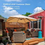 PURPLE LEAF Outdoor Sun Heavy Duty Large Cantilever Umbrella with Base