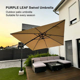 PURPLE LEAF Best Value Cantilever Patio Umbrella with Left-Right Tilt and 360° Swivel Outdoor Umbrellas