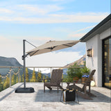 PURPLE LEAF Best Value Cantilever Patio Umbrella with Left-Right Tilt and 360° Swivel Outdoor Umbrellas