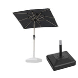 PURPLE LEAF Hailar Tilting Market Umbrella with Base Premium Outdoor Table Umbrella