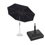 PURPLE LEAF Hailar Tilting Market Umbrella with Base Premium Outdoor Table Umbrella