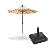 PURPLE LEAF Round Tilting Patio Umbrella with Base, Milan Porch Table Umbrella