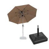 PURPLE LEAF Hailar Tilting Market Umbrella with Base Premium Outdoor Table Umbrella
