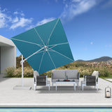PURPLE LEAF White Outdoor Umbrella Left-Right Tilting Patio Cantilever Umbrella