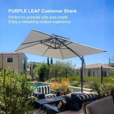 PURPLE LEAF Eco-friendly Fade Resistant Patio Umbrella High Quality Cantilever Umbrella