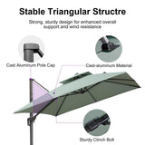 PURPLE LEAF Eco-friendly Fade Resistant Patio Umbrella High Quality Cantilever Umbrella