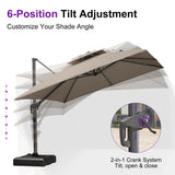 PURPLE LEAF Eco-friendly Fade Resistant Patio Umbrella High Quality Cantilever Umbrella