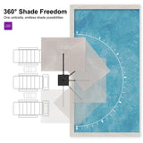 PURPLE LEAF UV Resistant Patio Umbrella Affordable Outdoor Umbrella with Base