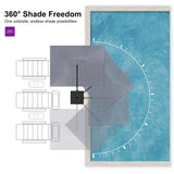 PURPLE LEAF UV Resistant Patio Umbrella Affordable Outdoor Umbrella with Base