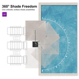 PURPLE LEAF UV Resistant Patio Umbrella Affordable Outdoor Umbrella with Base