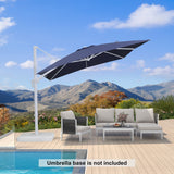 PURPLE LEAF White Outdoor Umbrella Left-Right Tilting Patio Cantilever Umbrella
