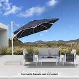 PURPLE LEAF White Outdoor Umbrella Left-Right Tilting Patio Cantilever Umbrella