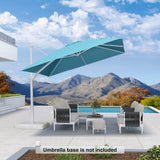 PURPLE LEAF White Outdoor Umbrella Left-Right Tilting Patio Cantilever Umbrella