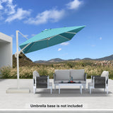 PURPLE LEAF White Outdoor Umbrella Left-Right Tilting Patio Cantilever Umbrella