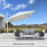 PURPLE LEAF White Outdoor Umbrella Left-Right Tilting Patio Cantilever Umbrella