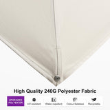 PURPLE LEAF Wood Grain Patio Umbrella with Base, Large Cantilever Umbrella for Garden