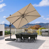 PURPLE LEAF Best Value Cantilever Patio Umbrella with Left-Right Tilt and 360° Swivel Outdoor Umbrellas