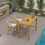 PURPLE LEAF Outdoor Bar Stools Counter Stools Rattan Bar Stools Chair with Backrest for Indoor or Outdoor, Kitchen lsland