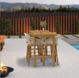PURPLE LEAF Outdoor Bar Stools Counter Stools Rattan Bar Stools Chair with Backrest for Indoor or Outdoor, Kitchen lsland