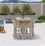 PURPLE LEAF Outdoor Bar Stools Counter Stools Rattan Bar Stools Chair with Backrest for Indoor or Outdoor, Kitchen lsland