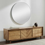 Pontalina Round White Mirror - Clearance