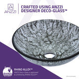 Posh Series Deco-Glass Vessel Sink in Verdure Silver