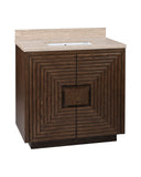 Morombe 36" Cocoa Travertine Vanity with Rectangular Undermount Sink