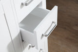 ANZZI Chateau Series 36 in. W x 22 in. D Bathroom Bath Vanity Set in White with Carrara White Marble Top with White Sink and Mirror