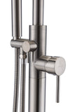 ANZZI Moray Floor Mount Tub Filler, 2-Handle Control, Solid Brass, 1.8 GPM Flow, cUPC Certified, Various Finishes