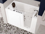 ANZZI Nimbus Series 30 in. L x 59 in. W Dual Jetted Bathtub in White with Microbubbles Jet