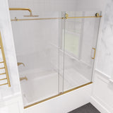 Don Series 56 to 60 in. x 62 in. Frameless Sliding Tub Door