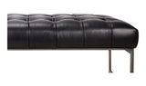 Wyatt Leather Bench Black