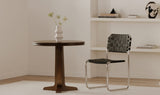 Moma Stainless Steel Dining Chair Black Leather - Set Of Two