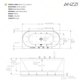 Stone Bell Flatbottom Freestanding Whirlpool and Air Bathtub with Center Drain and Faucet in Various Colors