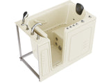 ANZZI Coupe Series 30" x 52" Therapeutic Walk-In Tub with Dual Hydrotherapy (Air & Water), Fast Drain, Inline Heater, Chromatherapy, Aromatherapy, and Quick Fill Faucet, Biscuit