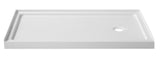 ANZZI Colossi 60" x 36" Single Threshold Shower Pan, Durable Marine Grade Acrylic, cUPC Certified, Alcove Installation, White Finish