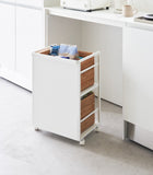 Two-Tier Hideaway Storage Cart (24" H) - Steel