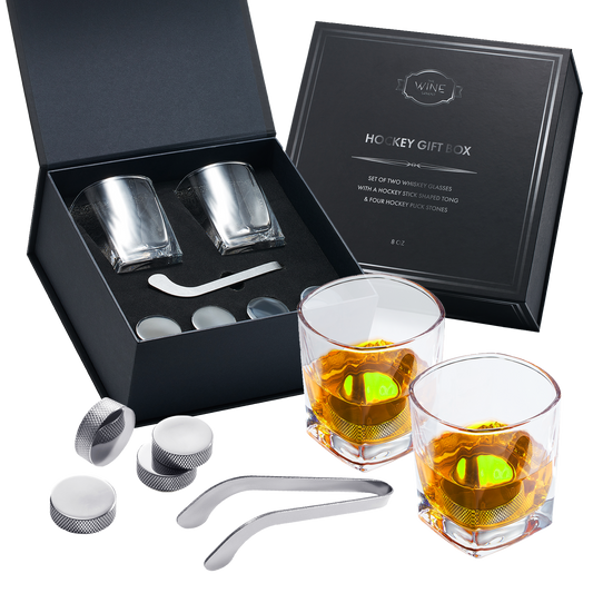 Hockey Whiskey Stones Set | 7pcs - 4 Hockey Puck Chill Stones