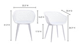 Piazza Outdoor Chair White - Set Of Two