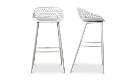 Piazza Outdoor Barstool White - Set Of Two