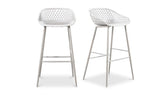 Piazza Outdoor Barstool White - Set Of Two