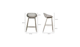 Piazza Outdoor Counter Stool Grey - Set Of Two