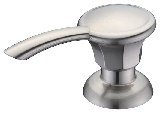 ANZZI Veneto Countertop Soap Dispenser, 12 oz. Capacity, Sleek Bottle Design, Brushed Nickel or Polished Chrome