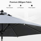 PURPLE LEAF Round Tiltable Patio Umbrella Poolside Porch Table Umbrella