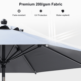PURPLE LEAF Round Tiltable Patio Umbrella Poolside Porch Table Umbrella