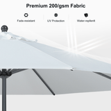 PURPLE LEAF Round Tilting Patio Umbrella with Base, Milan Porch Table Umbrella