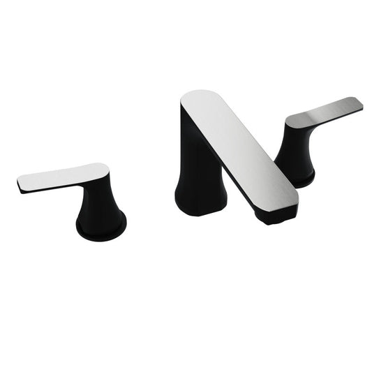 ANZZI Angular 8" Widespread Bathroom Faucet, Low Arc Spout (4.53" H), 2-Handle Brass Construction, 1.2 GPM Water-Saving, Rhino-Alloy Certified, Various Finishe