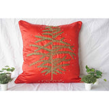 3D Embroidery Xmas Tree Pillow Cover (Set of 1)